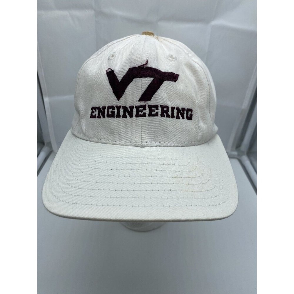 Virginia Tech Engineering White Adjustable Baseba… - image 1